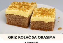 Griz kolač sa orasima- brza priprema….