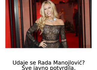 Udaje se Rada Manojlović? Sve javno potvrdila, mladoženju svi znate, stariji bogati kolega – njen otac raz0čaran “nije se udala nego pr0daIa”