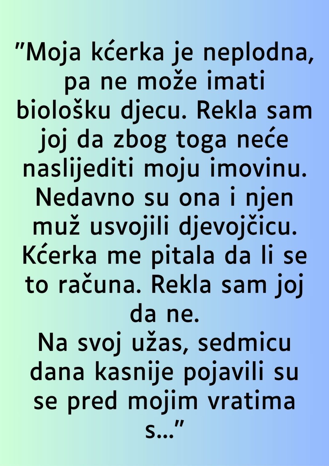 “Moja kćerka je neplodna…” - featured image