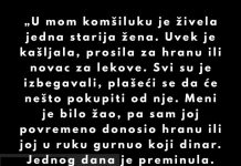 „U mom komšiluku je živela jedna starija žena. Uvek je kašljala, prosila za hranu ili novac za lekove…” „U mom komšiluku je živela jedna starija žena. Uvek je kašljala, prosila za hranu ili novac za lekove…” - featured image