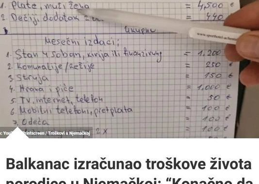 Balkanac izračunao troškove života porodice u Njemačkoj: “Konačno da čujemo pravu istinu” (VIDEO)